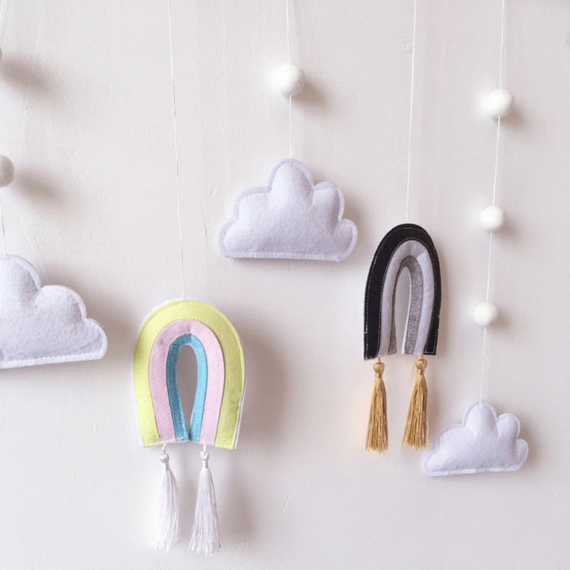 Rainbows & Clouds Wall Hanging